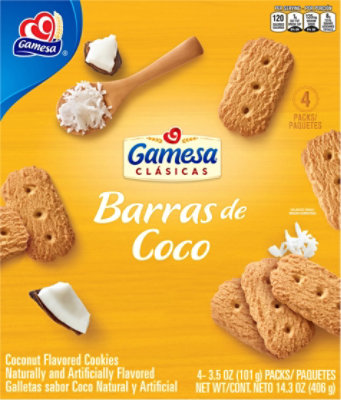 Gamesa Cookies Barras de Coco Coconut - 4-3.5 Oz - Image 5