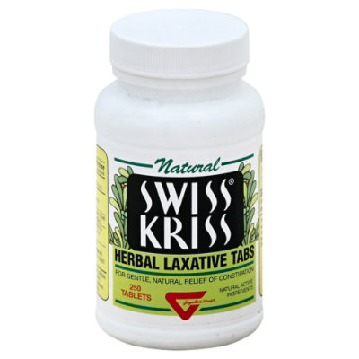 Swiss Kriss Natural Herbal Laxative Tablets - 250 Count - Image 1