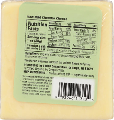 Organic Valley Organic Mild Raw Cheddar Cheese - 8 Oz - Image 6