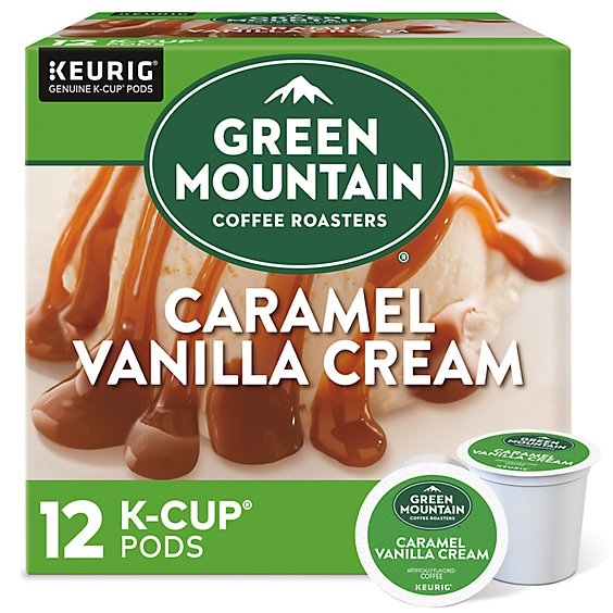 Green Mountain Coffee Roasters Coffee K Cup Pods Caramel Vanilla Cream - 12-0.33 Oz