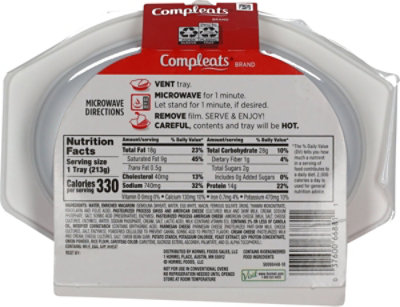Hormel Compleats Microwave Meals Comfort Classics Macaroni & Cheese - 7.5 Oz - Image 6