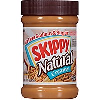 SKIPPY Natural Peanut Butter Spread Creamy 1/3 Less Sodium and Sugar - 15 Oz - Image 2