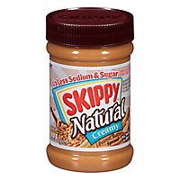 SKIPPY Natural Peanut Butter Spread Creamy 1/3 Less Sodium and Sugar - 15 Oz - Image 1