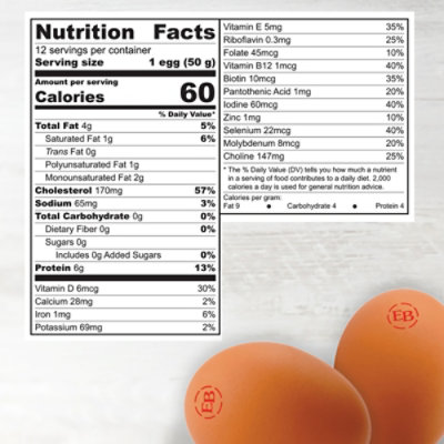 Eggland's Best 100% USDA Organic Certified Large Brown Eggs - 12 Count - Image 2