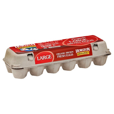 Horizon Organic Eggs Large Grade A Brown - 12 Count