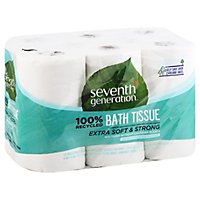 Seventh Generation Bath Tissue 2-Ply 100% Recycled Paper White 240 Sheets - 6 Roll - Image 1