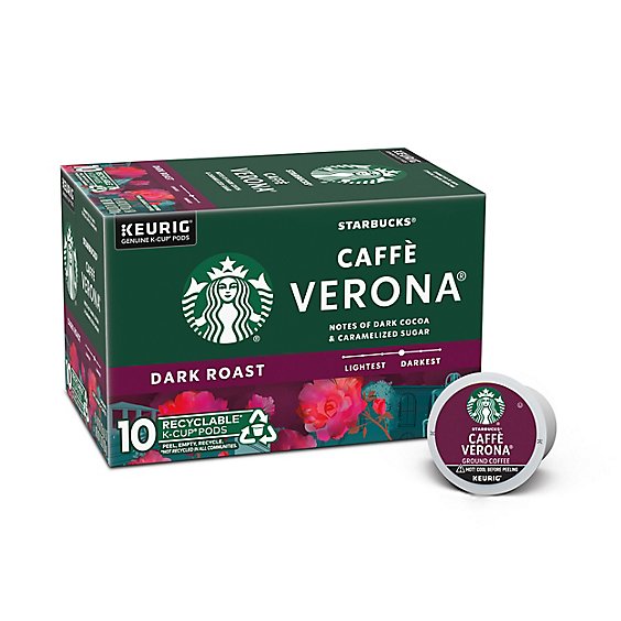 Starbucks Caffe Verona 100% Arabica Dark Roast K Cup Coffee Starbucks Caffe Verona 100% Arabica Dark Roast K Cup Coffee