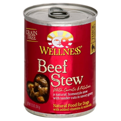 Wellness Dog Food Natural Grain Free Beef Stew With Carrots & Potatoes Can - 12.5 Oz - Image 1