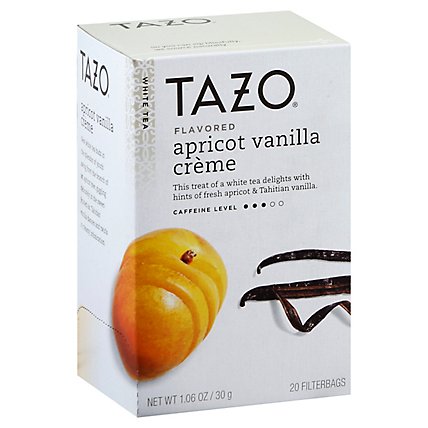 TAZO Tea Bags White Tea Apricot Vanilla Creme - 20 Count - Image 1