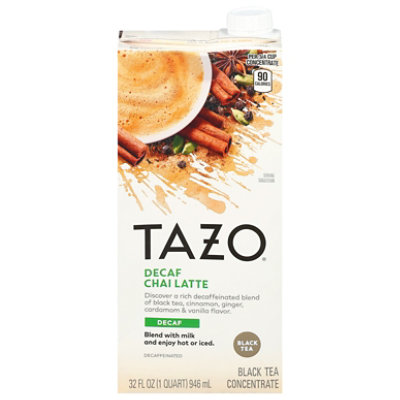 TAZO Tea Concentrate Black Tea Decaf Chai Latte - 32 Fl. Oz.