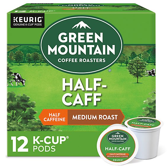 Green Mountain Coffee Coffee K-Cup Pods Medium Roast Half-Caff - 12-0.33 Oz