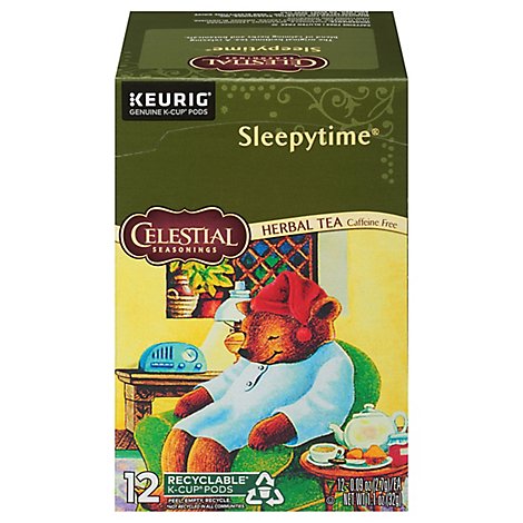 Celestial Seasonings Herbal Tea K-Cup Pods Caffeine Free Sleepytime - 12-0.09 Oz
