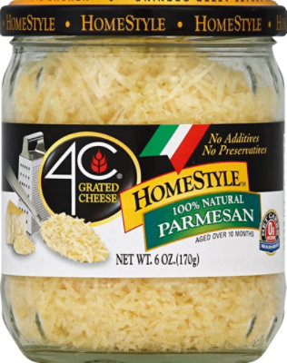 4C Foods Grated Cheese Homestyle 100% Natural Parmesan - 6 Oz - Image 2