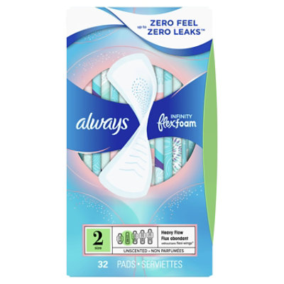 Always Infinity Pads Flex Foam Heavy Flow - 32 Count - Image 8