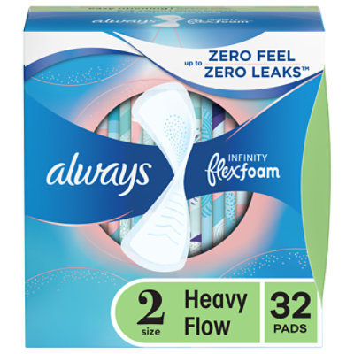 Always Infinity Pads Flex Foam Heavy Flow - 32 Count - Image 1