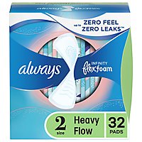 Always Infinity Pads Flex Foam Heavy Flow - 32 Count