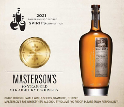 Masterson's 10 year Straight Rye Whiskey  - 750 Ml - Image 2