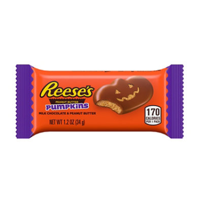 Reeses Milk Chocolate Peanut Butter Pumpkins Halloween Candy Pack - 1.2 Oz - Image 1