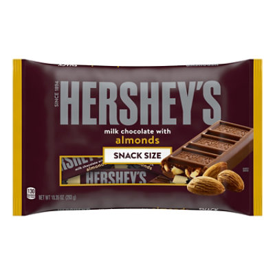 Hersheys Milk Chocolate With Almonds Snack Size Halloween Candy Bag - 10.35 Oz - Image 1