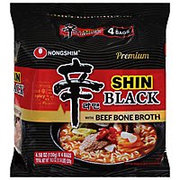 Nongshim Noodle Soup Shin Black Pot au feau Spicy Family Pack - 4-4.58 Oz - Image 3