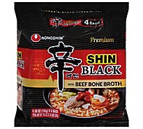 Nongshim Noodle Soup Shin Black Pot au feau Spicy Family Pack - 4-4.58 Oz