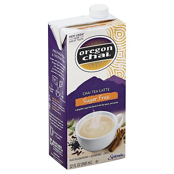 Oregon Chai Chai Tea Latte Concentrate Sugar Free - 32 Fl. Oz.