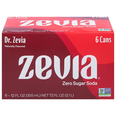 Zevia Zero Sugar Dr. Zevia Soda - 6-12 Fl. Oz. - Image 2