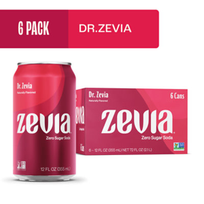 Zevia Zero Sugar Dr. Zevia Soda - 6-12 Fl. Oz. - Image 1