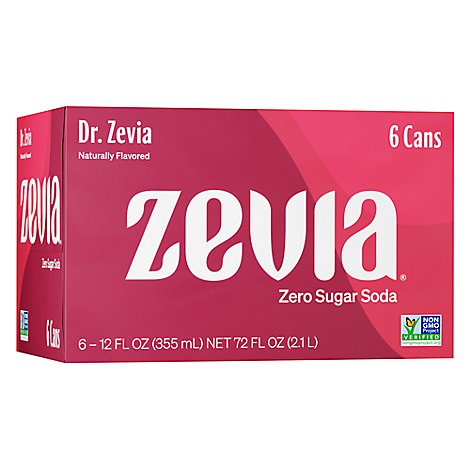 Zevia Soda Zero Calorie Dr. Zevia - 6-12 Fl. Oz.