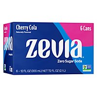 Zevia Soda Zero Calorie Cherry Cola - 6-12 Fl. Oz. - Image 1