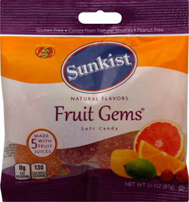 Jelly Belly Sunkist Fruit Gems Bag - 3.1 Oz - Image 1