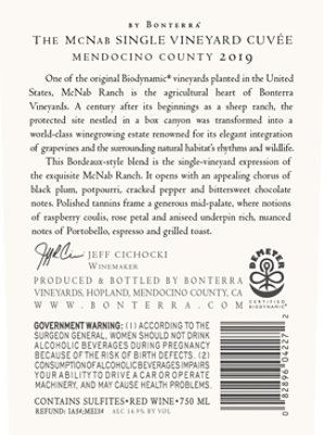 Bonterra The Mcnab Wine - 750 Ml - Image 5