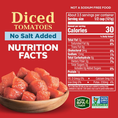 Hunt's No Salt Added Diced Tomatoes - 14.5 Oz - Image 3