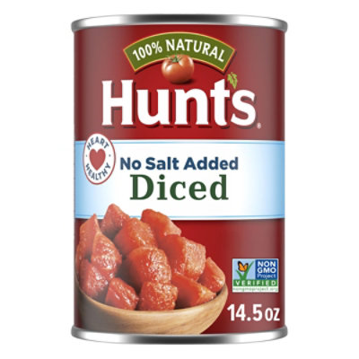 Hunts Tomatoes Diced No Salt Added - 14.5 Oz