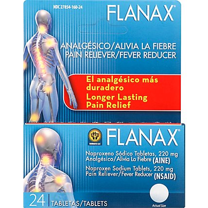 Flanax Pain Reliever Tablets In A Box - 24 Count - Image 2