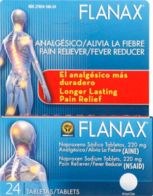 Flanax Pain Reliever Tablets In A Box - 24 Count - Image 2
