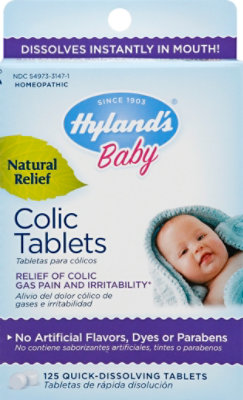 Hylands Baby Colic Tablets Quick Dissolving Tablets - 125 Count - Image 2