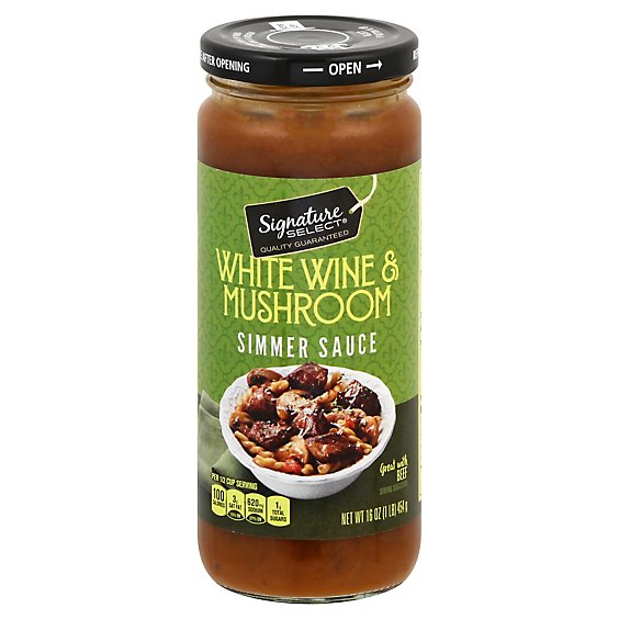 Signature SELECT Simmer Sauce Mushroom Jar - 16 Oz