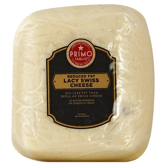 Primo Taglio Cheese Lacy Swiss Reduced Fat - 0.50 Lb