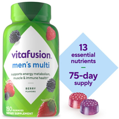 Vitafusion Gummy Vitamins For Men Berry Flavored Daily Multivitamins For Men - 150 Count - Image 1