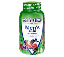 VitaFusion Gummy Vitamins For Men Berry Flavored Daily Multivitamins For Men - 150 Count