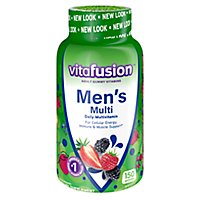VitaFusion Gummy Vitamins For Men Berry Flavored Daily Multivitamins For Men - 150 Count - Image 1