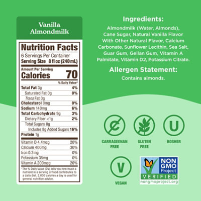 Califia Farms Vanilla Almond Milk - 48 Fl. Oz. - Image 2