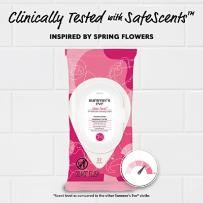 Summers Eve Cleansing Cloths Sheer Floral - 32 Count - Image 3