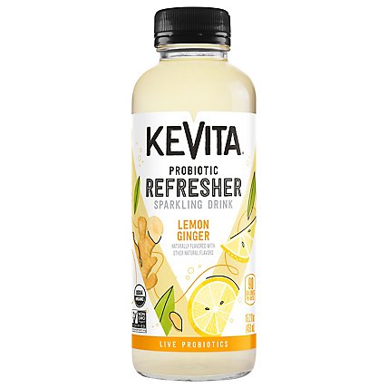 KeVita Sparkling Probiotic Drink Lemon Ginger - 15.2 Fl. Oz. - Image 3