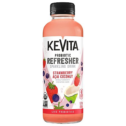KeVita Sparkling Probiotic Drink Strawberry Acai Coconut - 15.2 Fl. Oz. - Image 3