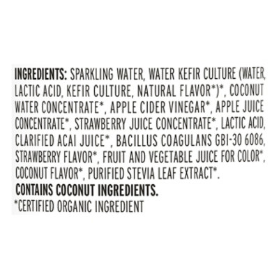 KeVita Sparkling Probiotic Drink Strawberry Acai Coconut - 15.2 Fl. Oz. - Image 4