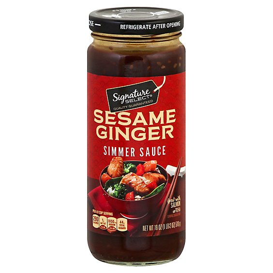 Signature SELECT Simmer Sauce Sesame Ginger Jar - 18 Oz