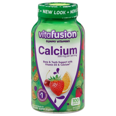 Vitafusion Calcium Gummy Vitamins Fruit And Cream Flavored Chewable Calcium Vitamins - 100 Count - Image 3