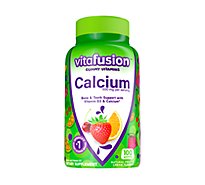 Vitafusion Fruit And Cream Flavored Chewable Calcium Gummy Vitamins - 100 Count